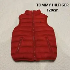 TOMMY HILFIGER ダウンベスト120cm 赤 ロゴ付