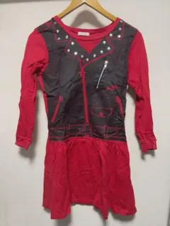 ミルク MILK ライダースジャケット風プリントカットソーワンピース