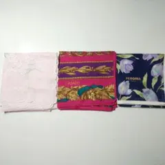 ハンカチ 3枚セット バラ売り可 花柄 ハンドタオル