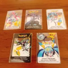 ポケモン　初音ミク　ららぽーとTOKYOBAY限定　クリアカード　5種フルコンプ