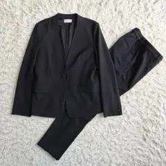 PLST プラステ パンツスーツ ノーカラー ブラック 上下M ストレッチ 黒 2026年最新】PLST レディース ビジネス パンツスーツ上下の人気