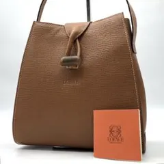 ロエベ ショルダーバッグ ロゴ型押し ターンロック ゴールド金具 レザーのサムネイル