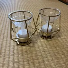 IKEA ゴールド キャンドルホルダー LEDキャンドルセット