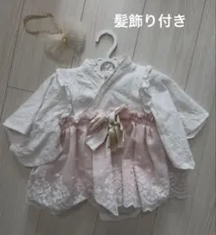 バースデイ　cottoli コトリ　袴　ロンパース　ピンク　お食い初め　初節句