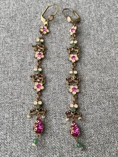 レア美品ミハエルネグリン超ロングピアス⭐︎星ドロップモチーフ雫スワロフスキー