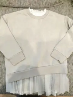 branshes ベージュ レイヤードスウェット