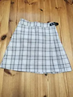 グレー系チェック柄プリーツスカート