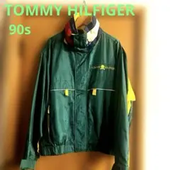 【90's】TOMMY HILFIGER ナイロンジャケット Mサイズ　グリーン