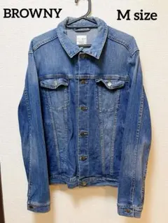 メンズ　BROWNY Gジャン　デニムジャケット　y2k Mサイズ
