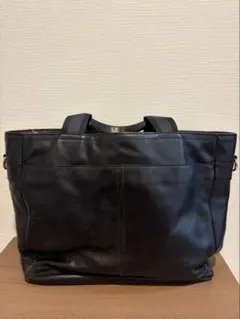 coach コーチ　ブラックレザー　ビジネスバッグ