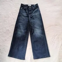 SOMETHING LISA ワイドデニムパンツ インディゴブルー　サイズS