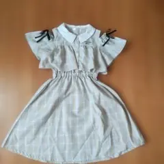 ALGYアルジー　肩出しチェックワンピース Mサイズ160