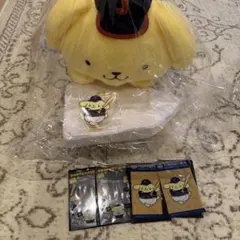 サンリオ 侍ジャパン 抱き枕 ポムポムプリン アクキー クリアカード セット