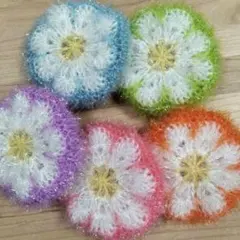 お花の韓国たわし 5枚セットのサムネイル