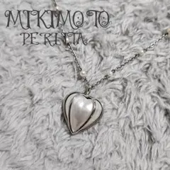 未使用✨ミキモト ペルリータ ネックレス ペンダント立体ハート型のサムネイル