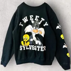 希少✨LOONEY TUNES【M】スウェット トゥイーティー シルベスター 黒