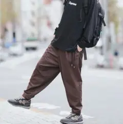 DOOPZ　メンズ　テーパードバルーンパンツ　ブラウン