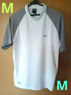 Nike Dri-FIT ラグランTシャツ ホワイト/グレー　Mサイズ