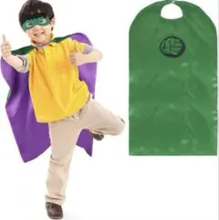 子供用 スーパーヒーロー マント 緑 ハロウィン コスプレ 子供 仮装