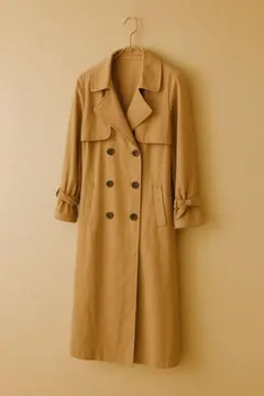 Feroux オンワード樫山 プリーツ切替 トレンチコート ベージュ
