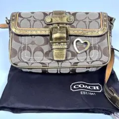 COACH シグネチャー ショルダーバッグ ハートチャーム SOHO Y2K