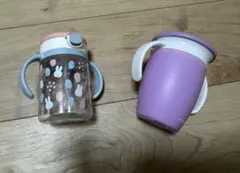 munchkinハンドル付きミラクルカップ&リッチェルストローマグ