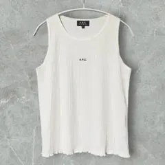 【e様専用】A.P.C. ロゴ入り タンクトップ M 白のサムネイル
