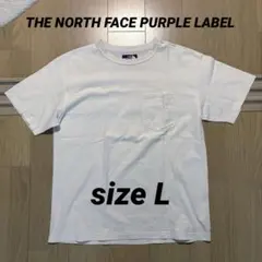 ノースフェイスパープルレーベル コットンＴシャツ オフホワイト L