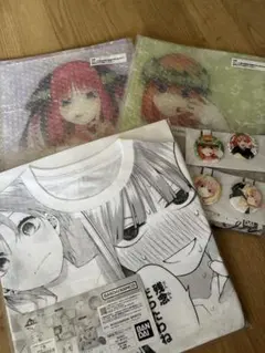 五等分の花嫁 一番くじB賞 D賞 F賞アクリルボード中野二乃 四葉　Tシャツ