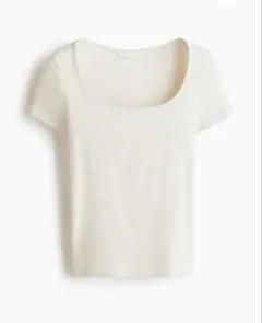 H&M コットンリブTシャツ Sのサムネイル