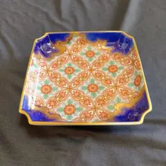 深川製磁 金彩小皿 飾り皿 角皿。