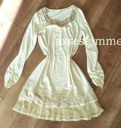 アクシーズファム　カットソーワンピース　チュールフリルスカート　Y2K