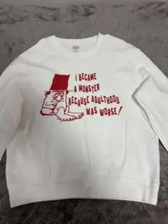 メンズ　スウェット　トップス　長袖　ホワイト