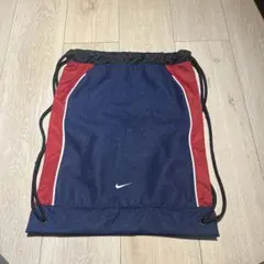 90s NIKE 銀タグ ナイロン ナップサック ネイビー テック