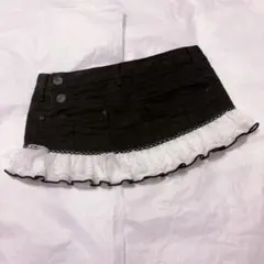 平成ギャル　Y2K ブラック　デニスミニスカート　個性派