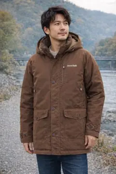 montbell モンベル ハスキーコート ブラウン ダウン ジャケット S