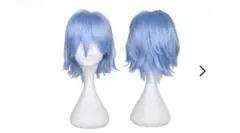【アイスブルー】コスプレ ウィッグ ショートボブ  アニメ 水色 b