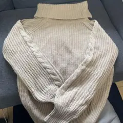 【肩出し】GYDA オープンショルダーケーブルニット