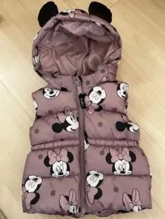 H&M ディズニー ミニー柄 赤ちゃん用ダウンベスト