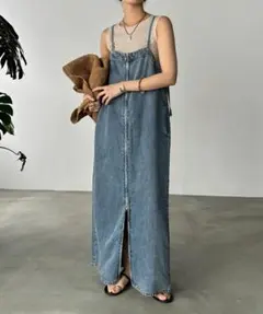 AMERI DENIM LIKE VOLUME CAMI ROMPERS - メルカリ