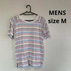 2) メンズ　ボーダー Tシャツ　M