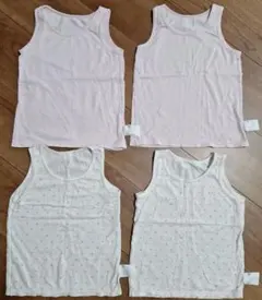 ユニクロ　110　コットンメッシュタンクトップ4枚セット