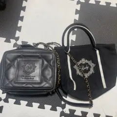 Rady ブラック ショルダーバッグ キルティング