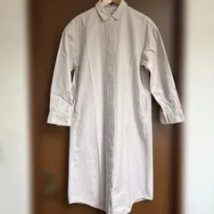 無印良品　グレー長袖シャツワンピース M〜L