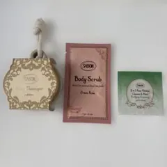 新品 SABON サボン スカルプマッサージャー ボディスクラブ サンプル3点のサムネイル