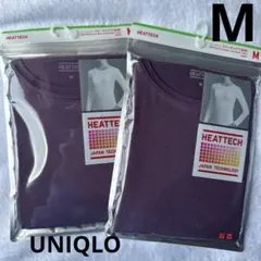 M☆UNIQLOヒートテック　クルーネックT長袖！2枚　紫のサムネイル