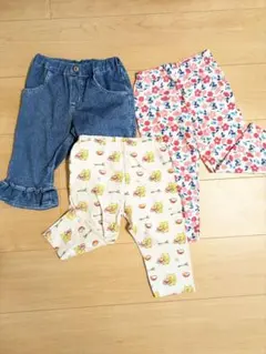 キッズボトムス 3点セットユニクロ＆moujonjon