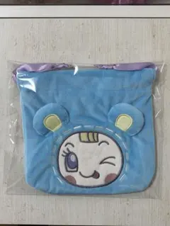 メゾピアノ　ブルーべエリちゃん　もこもこ巾着ポーチ