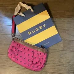 RALPH LAUREN RUGBY スカルドットポーチ、ショッパー付き