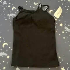 新品　リブ　アシメキャミソール　カップ付き　Mのサムネイル